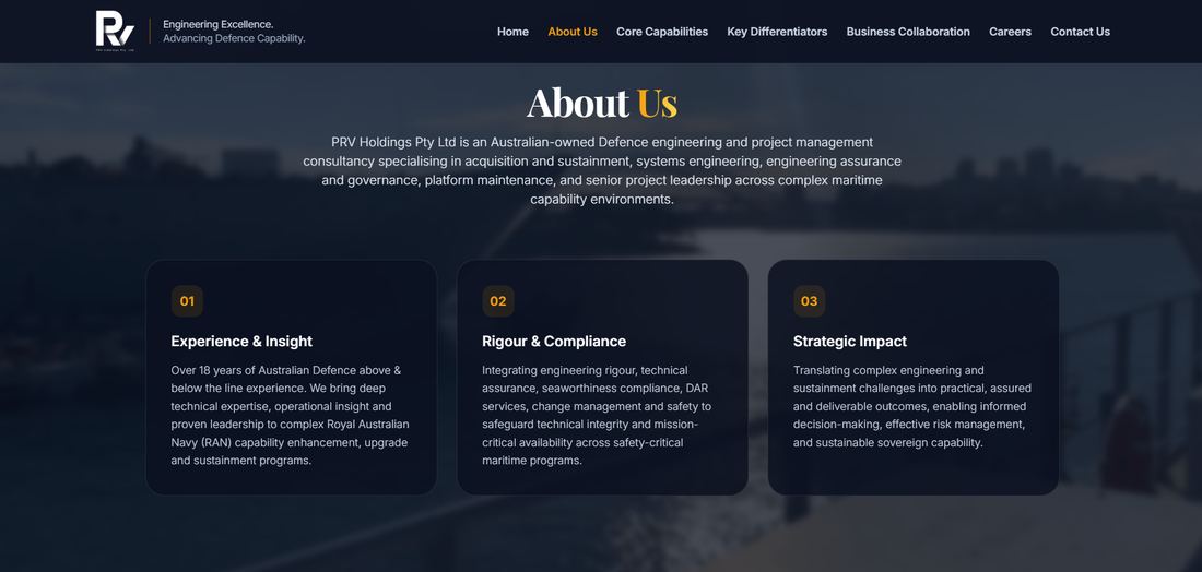 PRV Holdings About page